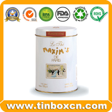 Food Packing Round Metal Tea Box Tea Tin Container