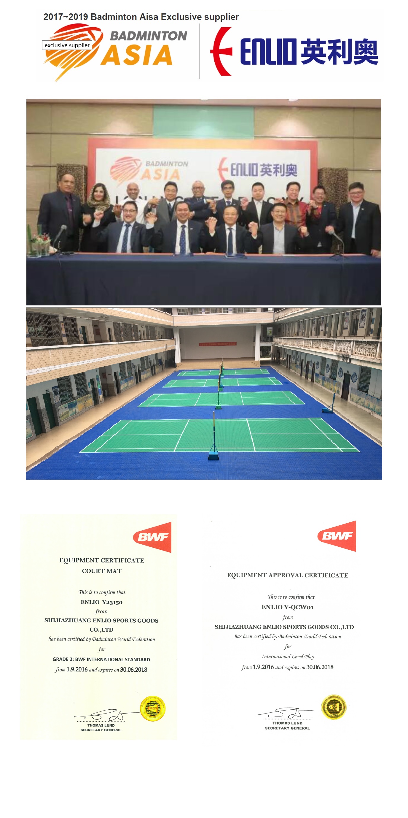 Enlio Badminton Flooring