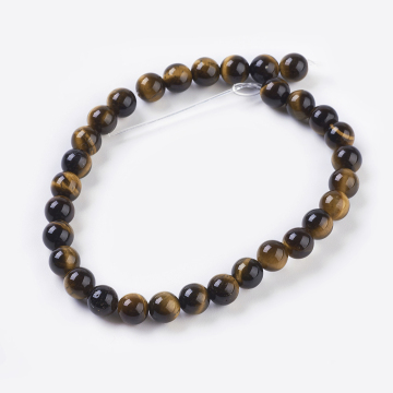 PandaHall Wholesale: 6mm Natural Round Tiger Eye Gemstone Beads