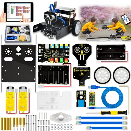 Remote Bluetooth-Controlled Robotics Car STEM Educational Kit for Arduino