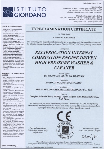 CE 13HP 3600psi Petrol Pressure Washer (QH-250)