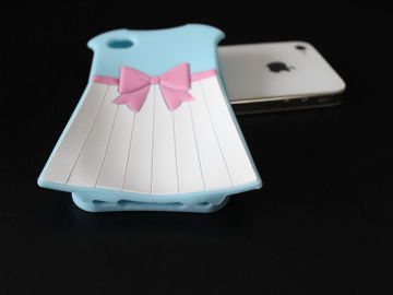 Moschino Dress Skirt Following Silicone Phone Cases For Apple Iphone 4 / 4s Russian Blue