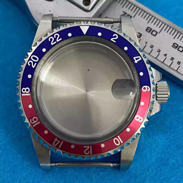 Vintage Magnifying Glass Case Watch with 316 Stainless Steel and Rubber Cover for NH35 Movement
