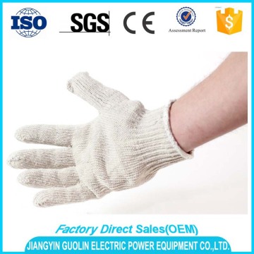 en388 natural white polycotton gloves for work wholesale