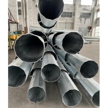 Dodecagonal 69KV Transmission Galvanized Steel Pole