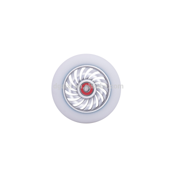 Aixi 16 Spoked Tornado Aluminum Hub 100mm High Rebound PU Forged Sliver Scooter Wheel