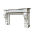 Napoleon III Style White Marble Fireplace Mantel