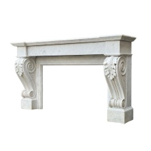 Napoleon III Style White Marble Fireplace Mantel