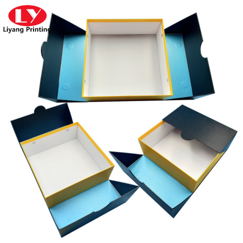 custom color shoe cardboad packaging box double door