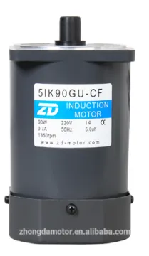 ZD MOTOR,5IK90GU-CF,ac Induction motor ,lead wire type, pinion shaft motor,90W90mm,220V50HZ