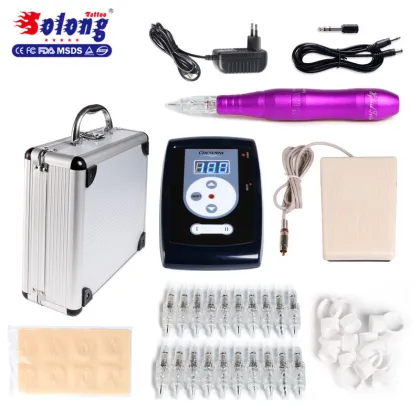 Solong New product 50 Needle Cartridges LDC Power Supply Permanent Makeup Kit