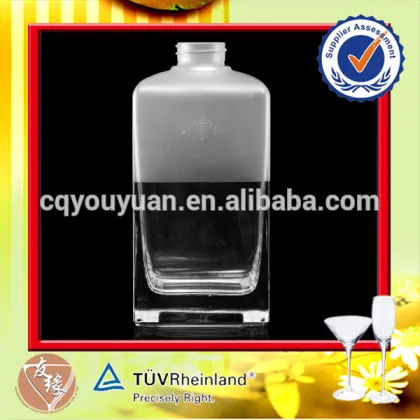 Hot Sale Part Frost 40cl Square Perfume Fragance Bottle