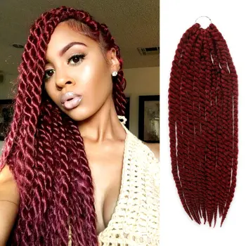 Jumbo Senegalese Twist Braid Hair Extension Havana Crochet Hair Mambo Faux Locs Twist Braiding Crochet Braids Hair Extensions