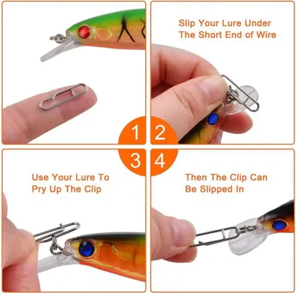 Quick Change Stainless Steel Fishing Tackle Clips and Links