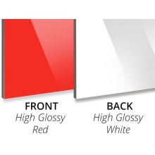 Gloss Red/Gloss White Aluminium Composite Panel