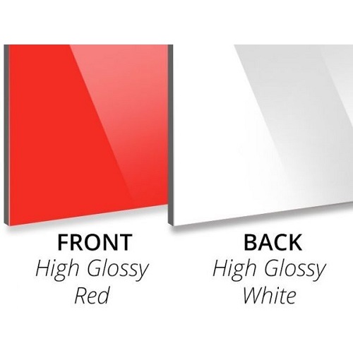 Gloss Red/Gloss White Aluminium Composite Panel