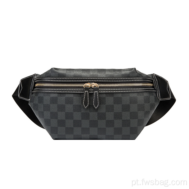 Estilo clássico e cor vintage Fanny Pack Unisex Black Water impermeável bolsa de cintura