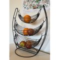 Cesta de frutas de alambre de metal de 3 niveles para la cocina