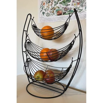 3 Tier Metal Wire Fruit Basket For Kitchen