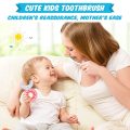 Cepillo de dientes en forma de niños con cepillo de silicona