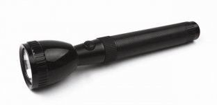 Black Camping Led Torch C Battery Flashlight Ndc0003 With 215 * 45 Mm