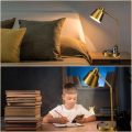 Dual USB LED Desk Lamp 3000K Metal Swivel Reading