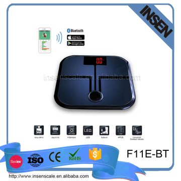 180kg/400lb Digital Bluetooth Bathroom Weighing Scale, Free App Wireless Smart Body Analyzer