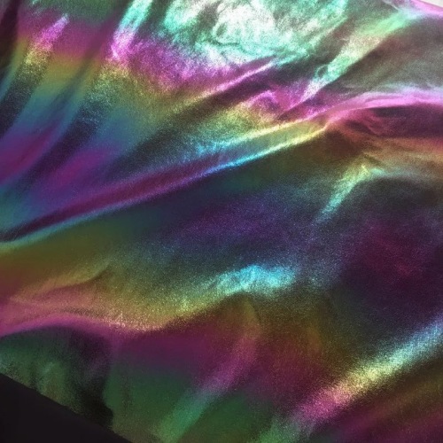 Rainbow Iridescent Chunky Glitter Faux Leather for Bag