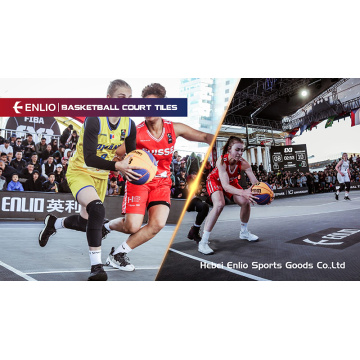 Enlio Fiba 3x3バスケットボールコートの承認スポーツフローリング