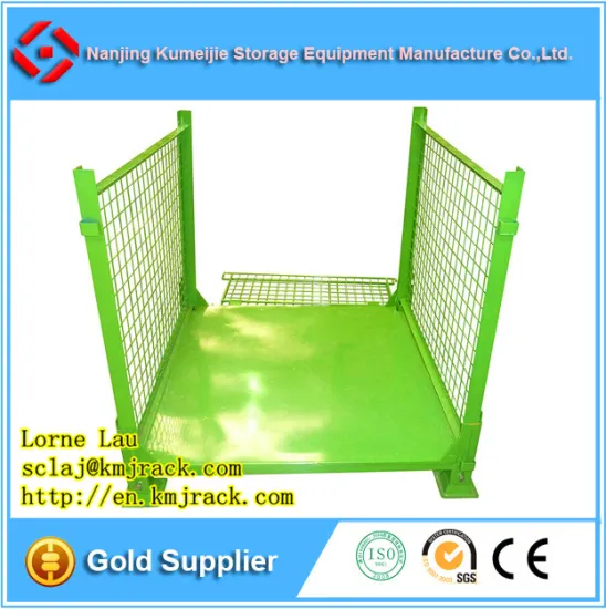 Powder Painted Foldable Steel Mesh Pallet Cage for Storage