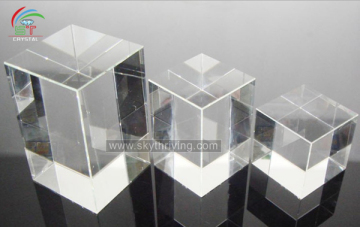 3d laser engraved crystal cube/ K9 crystal cube/ crystal blank cube