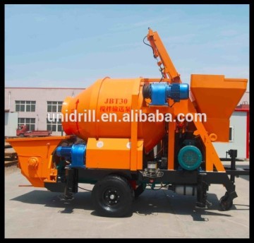 Concrete Pump With Mixer Trailer Portable Skid Steer Cement Grout Mixer Pump Small Cement Mixer Trailer Shotcrete Equipment