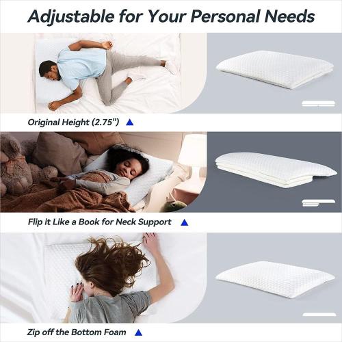 Stomach Sleeper Bed Pillows Ultra Thin Memory Foam Pillows Manufactory