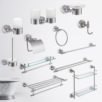 Moderne Edelstahl -Badezimmer -Zubehör für Heimzentren