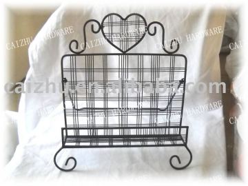 2016 Mannufacturer china Heart Metal Kitchen Cookbook Holder stand/Rack/Stand