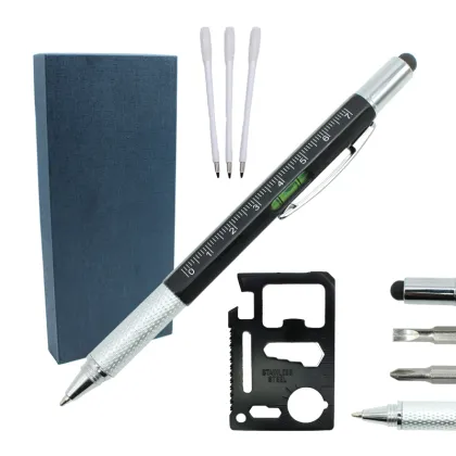 6-in-1 Pen Notebook Gift Set: Multifunctional Screwdriver Tech Pen