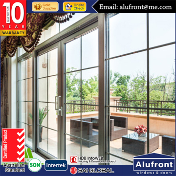 Top quality decorative glass sliding door design for balcony