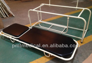 Hospital four castors steel patients transfer trolley