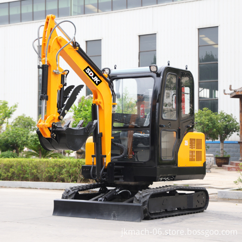 FREE SHIPPING! Customizable 3.5 Ton Compact Mini Excavator with Bucket