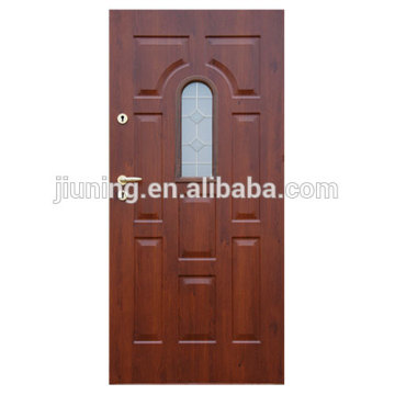 Strong Hand Feeling Wooden Grain Stainless Steel Grill Entrance Door