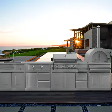 wholesale SS304 Outdoor Grill BBQ Kitchen gas propane built bbq outside bar island barbecue Grill Island
