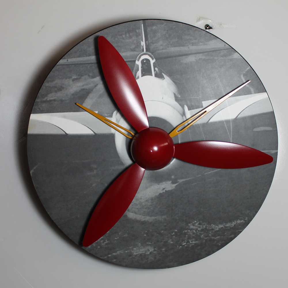 Propeller Aircraft Gear Wall Clock