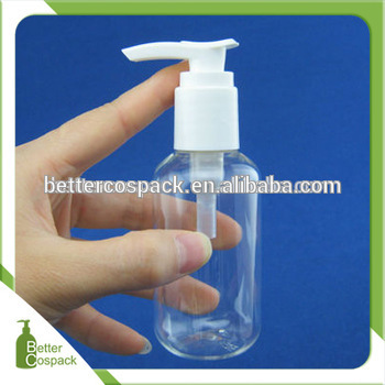 2oz 60ml boston PET bottle with lotion pump and screw cap