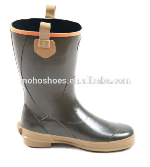 2015 men fashion rubber rain boots ,half rain boots