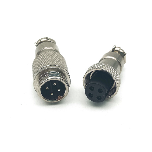 Male Female GX12 Butt-Joint Aviation Cable Plug Connector