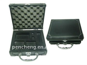 Permanent makeup machine leather box cosmetic vanity case