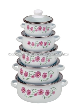 662DG enamel kitchenware with decal