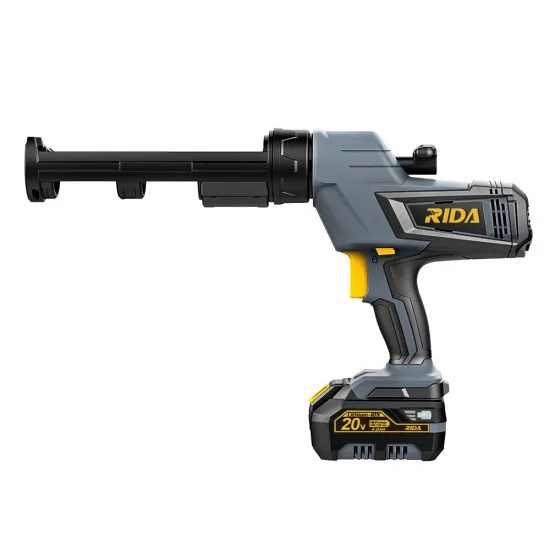 RIDA Battery-Powered No Drip Metal Frame Caulking Gun for Silicone Sealants
