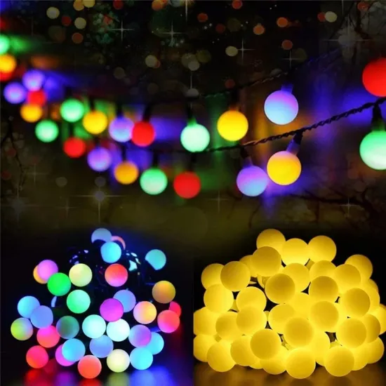 Waterproof LED Ball Garland Fairy String Lights: Perfect Christmas, Holiday, Wedding & Party Decoration