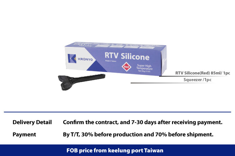 colla in silicone rtv rosso e spremitura utilizzati in meccanica automatica